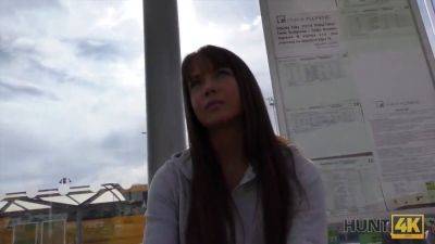 Angella Christin, a hot amateur from the bus station, gets service from hung stud - sexu.com
