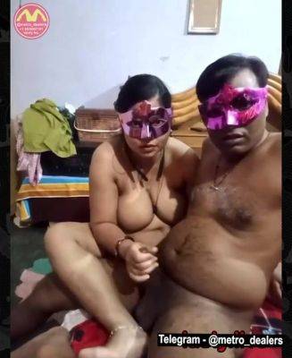 Desi Horny Couple Strip Chat Private Milk On Glass And Face Showing - Sleep - xtits.com - India